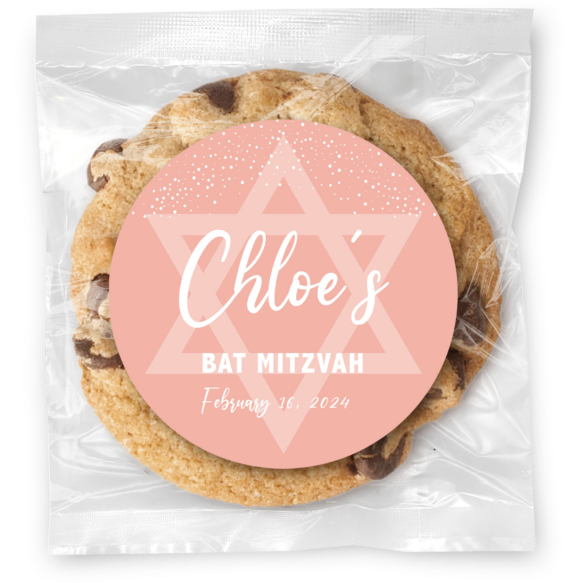 Bat Mitzvah Star and Color Choice Gourmet Cookie w/ Full