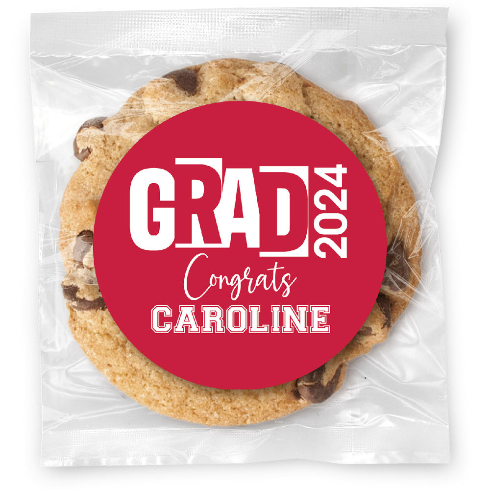 Grad Block Letters - Gourmet Cookie w/ Full Color Personalized sticker ...